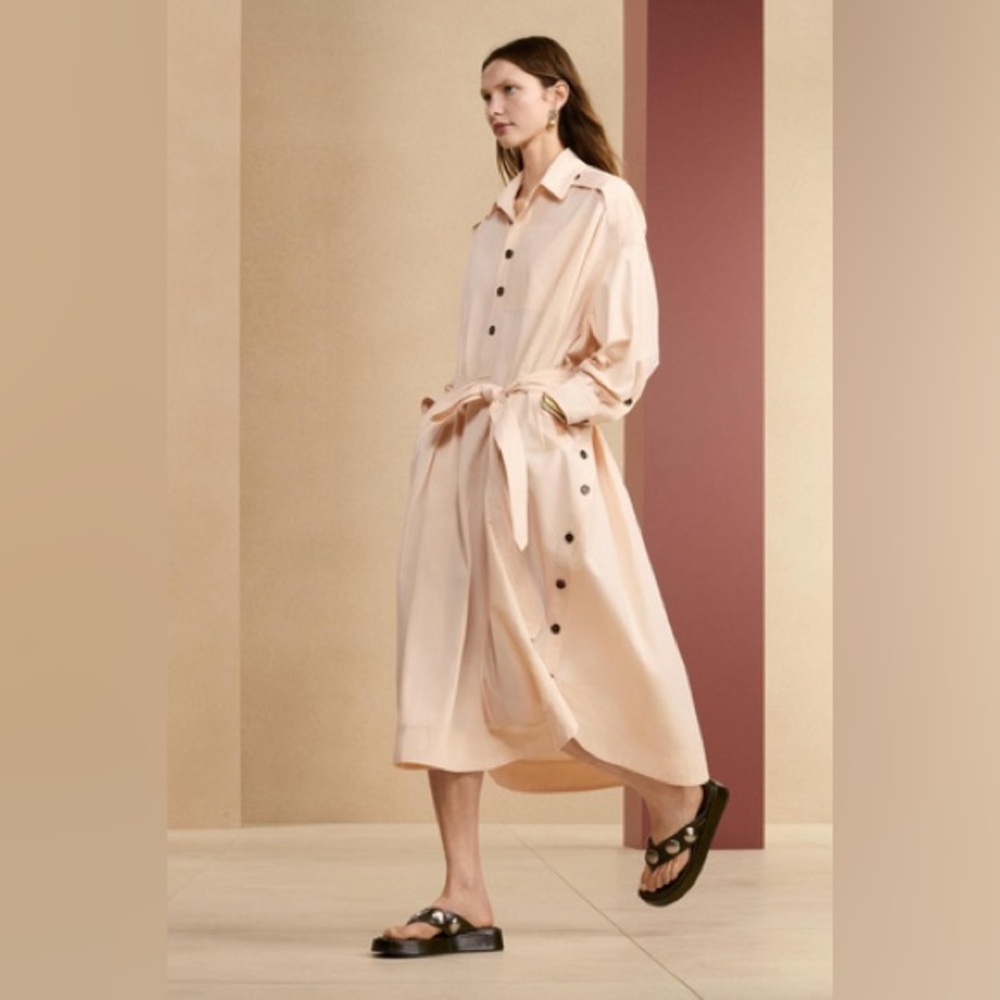 Zara SRPLS NWT oversized tunic dress | Cream |